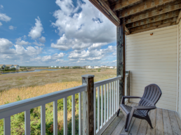 View from a balcony at Tiffany's Motel & Condos in Surf City, NC facing inland